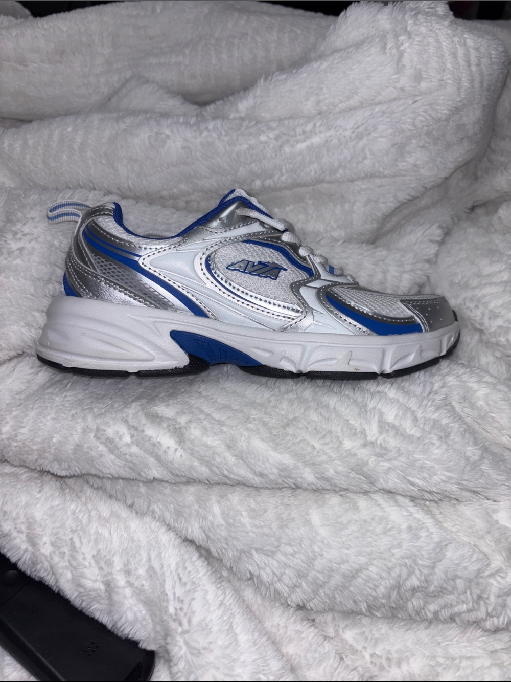 Avia Silver and Blue Running Shoe